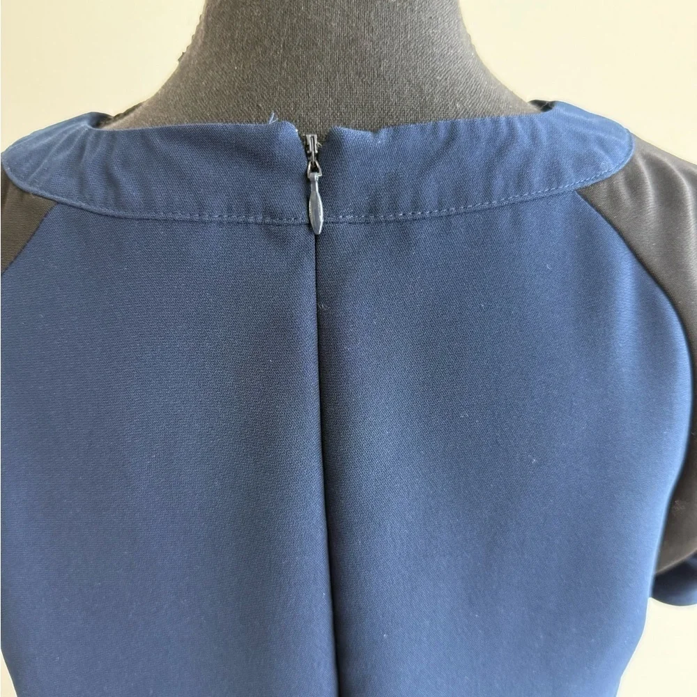 J. Crew Blue and Black Blouse